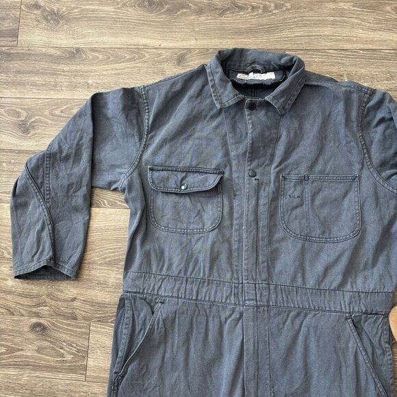 Vtg Champion Mens Coveralls Mechanic Jumpsuit Blue Grey Size 44x32 Workwear RARE - Picture 6 of 16
